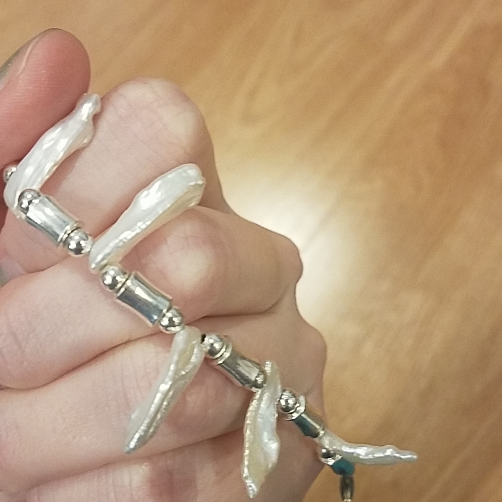 Sterling Silver Abalone Shell Bracelet - Picture 3 of 8
